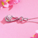 1ct  Lab Grown Diamond Heart Drop 14k Gold Pendant Necklace