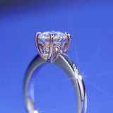 1 Carat Lab Grown Diamond Rose Gold Accent Ring
