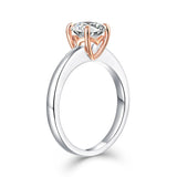 1 Carat Lab Grown Diamond Rose Gold Accent Ring