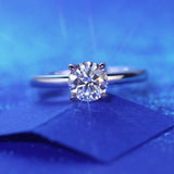 1 Carat Lab Grown Diamond Rose Gold Accent Ring