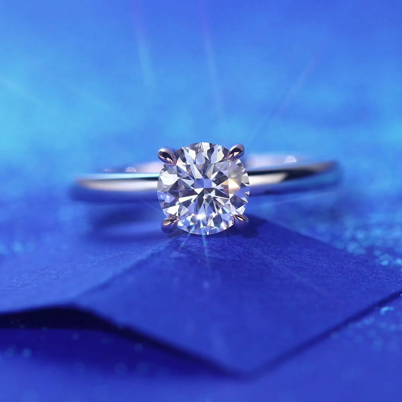 1 Carat Lab Grown Diamond Rose Gold Accent Ring