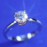 1 Carat Lab Grown Diamond Rose Gold Accent Ring