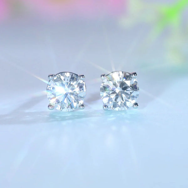 2 Carat Lab Grown Diamond White Gold Studs