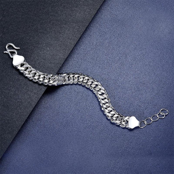 Luxury Men's Pure Sterling Silver 67g Cuban Bracelet