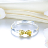Girl's Ribbon Gold Sterling Silver Bracelet