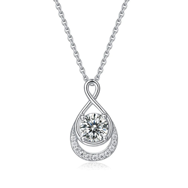 Infinity 1ct Moissanite Diamond Pendant Necklace