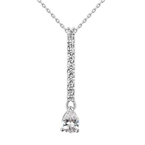 Pear Cut Drop 1 Carat Necklace