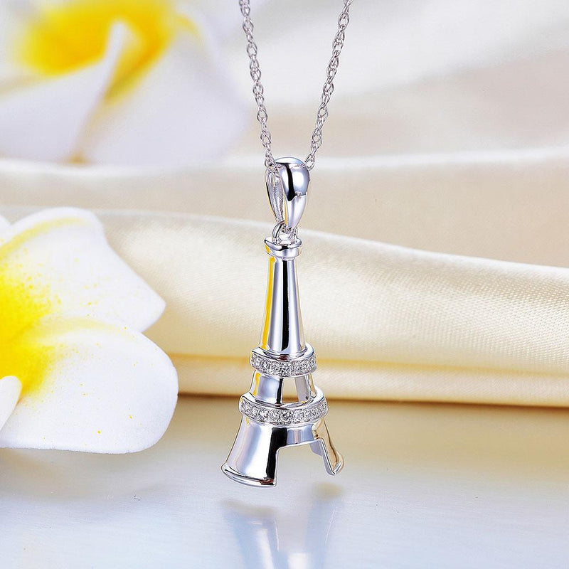 Eiffel Tower Necklace, Sterling Silver Or Gold Plated By Lily Charmed |  notonthehighstreet.com