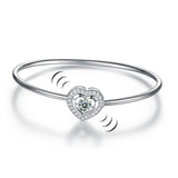 Sterling Silver, Heart, Bracelet, Bangle, Cute, 925, Daily Wear, Casual, Cocktail, Gift