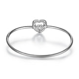 Sterling Silver, Heart, Bracelet, Bangle, Cute, 925, Daily Wear, Casual, Cocktail, Gift