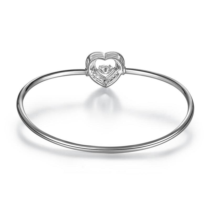 Sterling Silver, Heart, Bracelet, Bangle, Cute, 925, Daily Wear, Casual, Cocktail, Gift