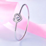 Sterling Silver, Heart, Bracelet, Bangle, Cute, 925, Daily Wear, Casual, Cocktail, Gift