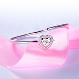 Sterling Silver, Heart, Bracelet, Bangle, Cute, 925, Daily Wear, Casual, Cocktail, Gift