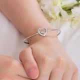 Sterling Silver, Heart, Bracelet, Bangle, Cute, 925, Daily Wear, Casual, Cocktail, Gift