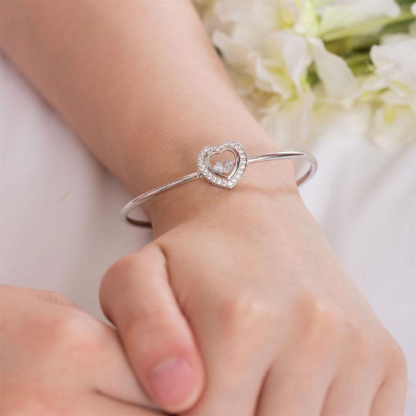 Sterling Silver, Heart, Bracelet, Bangle, Cute, 925, Daily Wear, Casual, Cocktail, Gift