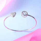 Sterling Silver, Heart, Bracelet, Bangle, Cute, 925, Daily Wear, Casual, Cocktail, Gift
