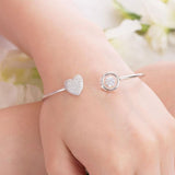 Sterling Silver, Heart, Bracelet, Bangle, Cute, 925, Daily Wear, Casual, Cocktail, Gift