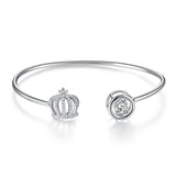 Sterling Silver, Crown Bracelet, Casual, Cocktail, Fashion