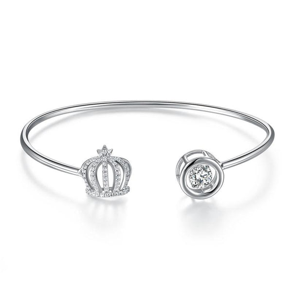 Sterling Silver, Crown Bracelet, Casual, Cocktail, Fashion