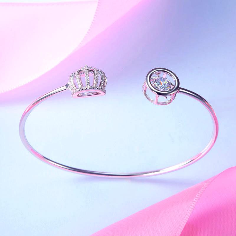 Sterling Silver, Crown Bracelet, Casual, Cocktail, Fashion, Bangle