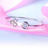 Sterling Silver, Flower, Bracelet, Casual, Cocktail, Fashion
