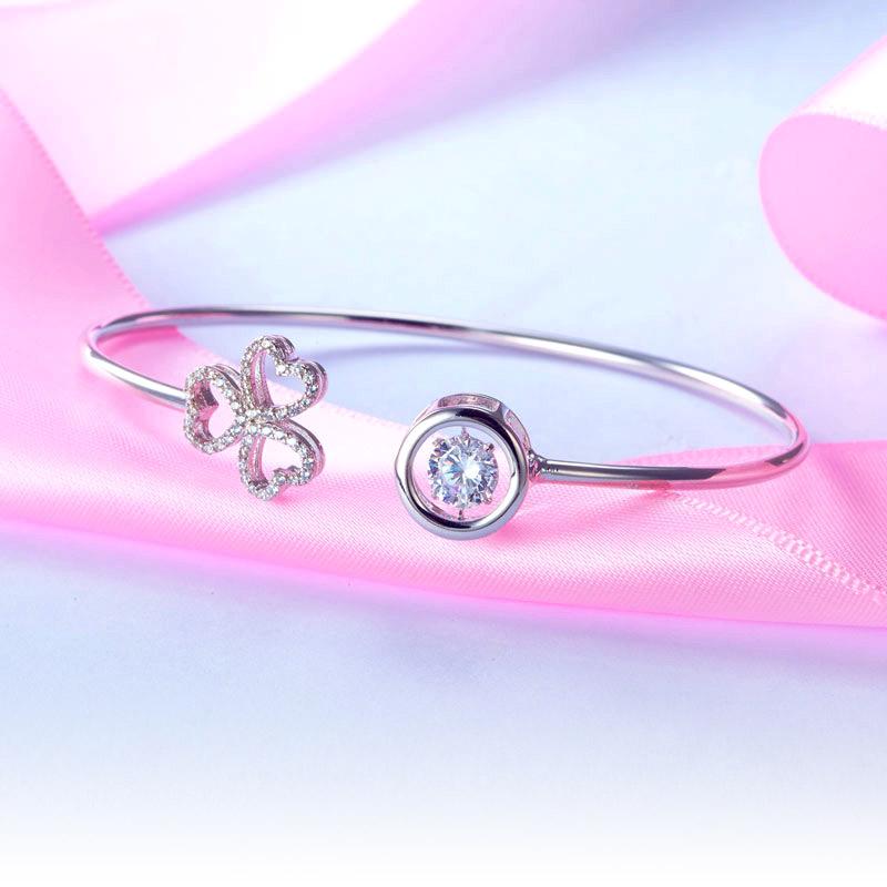 Sterling Silver, Flower, Bracelet, Casual, Cocktail, Fashion