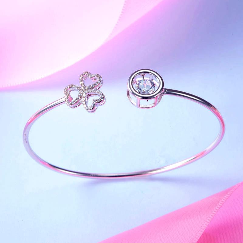 Sterling Silver, Flower, Bracelet, Casual, Cocktail, Fashion