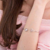 Sterling Silver, Flower, Bracelet, Casual, Cocktail, Fashion