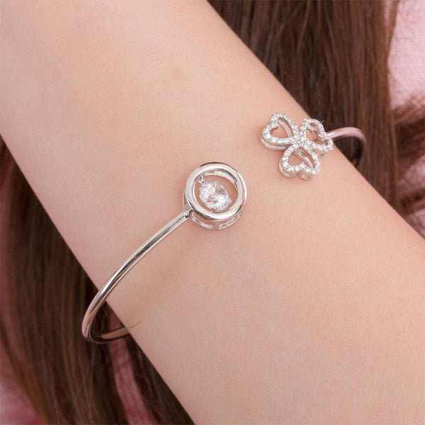 Sterling Silver, Flower, Bracelet, Casual, Cocktail, Fashion