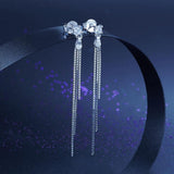 Fringe, Stud, 3mm, Dangle, Earring, bridal, Cute, fashion