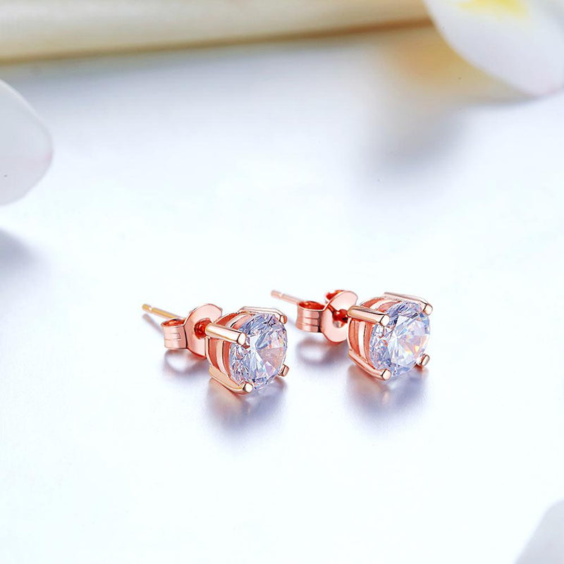 Affordable Ear Cuff diamond Gift Earring With Ruby In 14K Rose Gold |  Fascinating Diamonds