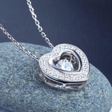 Bridal Necklace, Jewelry, White Sapphire, Sterling Silver , Swaying Stone