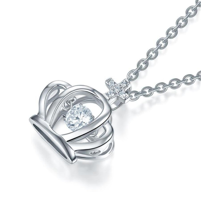 Swaying Stone, Necklace, cheap Jewelry, White Sapphire Stone, DBEJewels
