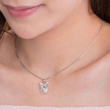 Swaying Stone | 4.5(mm) Embedded Ribbon Pendant Necklace
