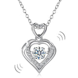 Bridal Necklace, Jewelry, White Sapphire, Sterling Silver , Swaying Stone