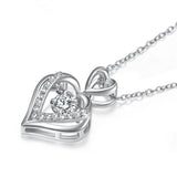 Bridal Necklace, Jewelry, White Sapphire, Sterling Silver , Swaying Stone