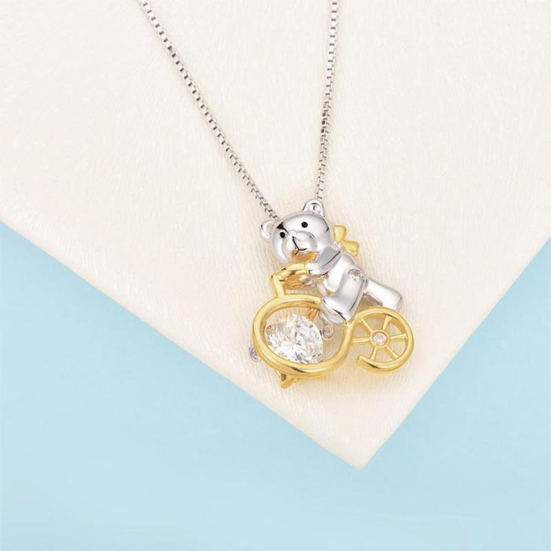 Bridal Necklace, Jewelry, White Sapphire, Sterling Silver , Swaying Stone
