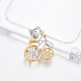Bridal Necklace, Jewelry, White Sapphire, Sterling Silver , Swaying Stone