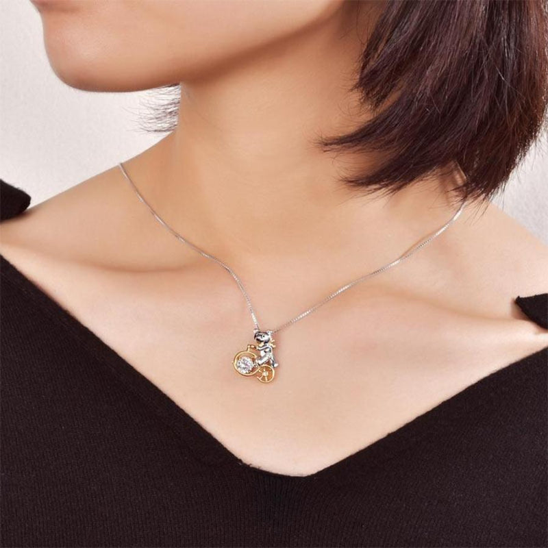 Bridal Necklace, Jewelry, White Sapphire, Sterling Silver , Swaying Stone