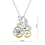 Bridal Necklace, Jewelry, White Sapphire, Sterling Silver , Swaying Stone