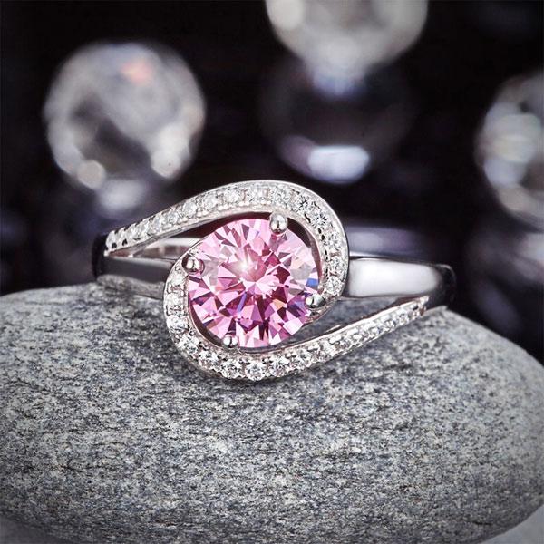 Pink, Simple, Ring, DBE Jewels, Nice, Bling, Jewelry, Carats, Sterling Silver, 925