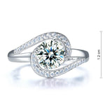 Twist Bezel 1.25 Carat Round Cut Sapphire Ring