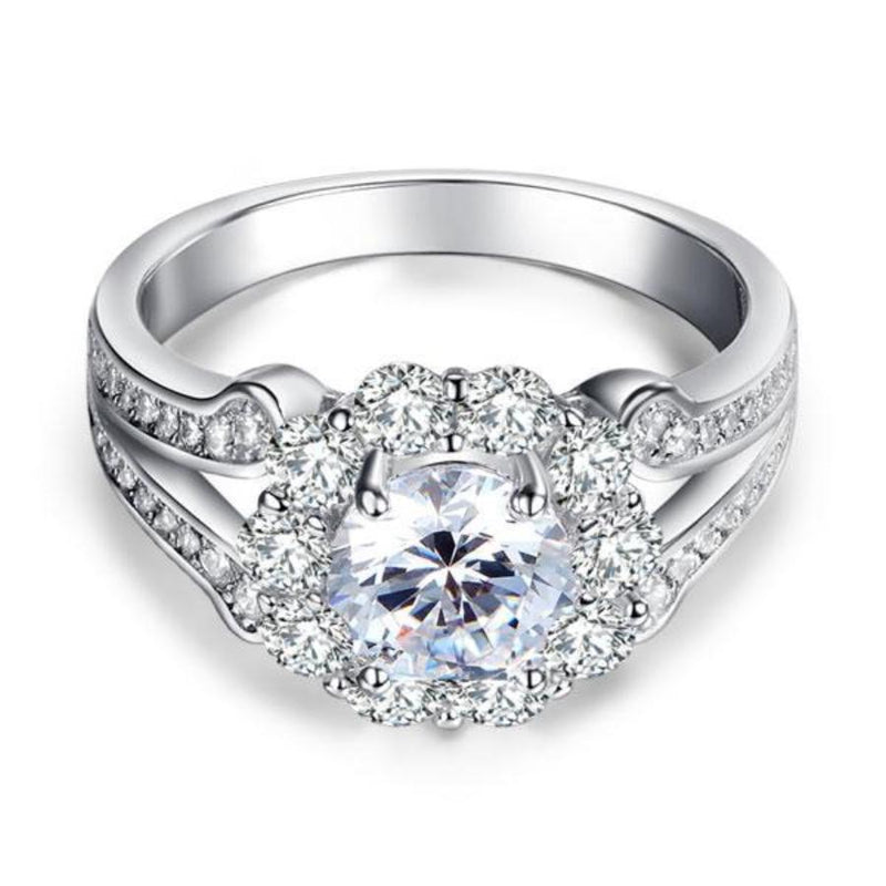 Engagement Ring, White Sapphire Ring, Discount Ring, diamond, jewelry