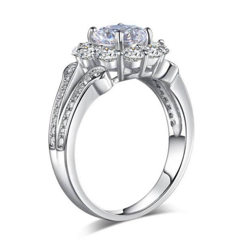 Engagement Ring, White Sapphire Ring, Discount Ring, diamond, jewelry