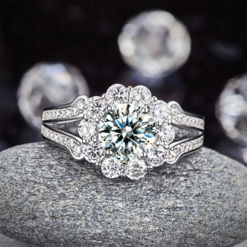 Engagement Ring, White Sapphire Ring, Discount Ring, diamond, jewelry