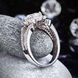 Engagement Ring, White Sapphire Ring, Discount Ring, diamond, jewelry