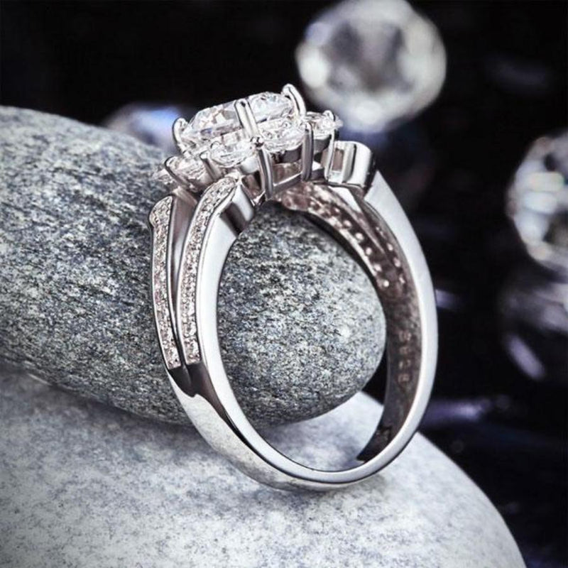 Engagement Ring, White Sapphire Ring, Discount Ring, diamond, jewelry