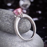 Round Brilliant Cut 1.25 Pink 6 Claw Sapphire Ring