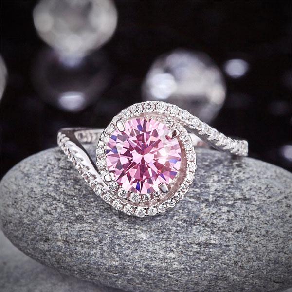 Pink, Simple, Ring, DBE Jewels, Nice, Bling, Jewelry, Carats, Sterling Silver, 925