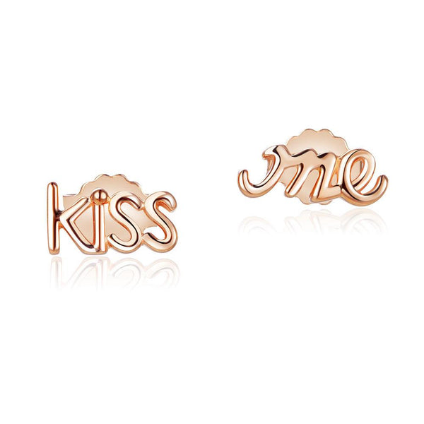 Rose Gold 18K/750  "Kiss Me" Stud  Earrings